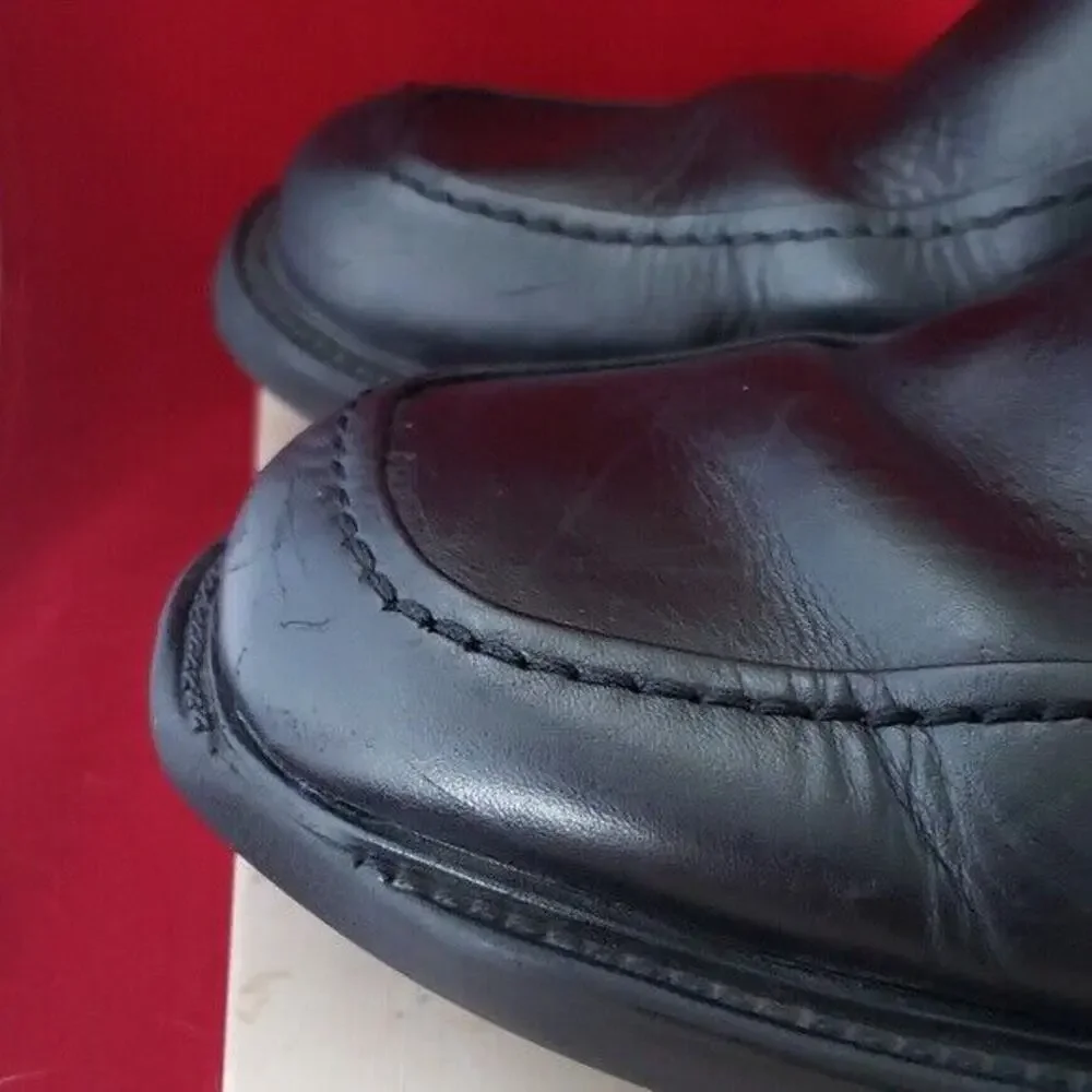 Bass Loafers Men's Black Leather Upper Slip On Loafers Size 8.5 M
